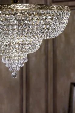 Sale Maytoni Deckenleuchte Metall rund D: 80 cm in Gold antik E27