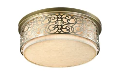 Clearance Maytoni Deckenleuchte Metall Stoff D: 50 cm rund E27 Klassisch