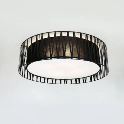 TK Lighting Deckenleuchte MINA Schwarz Stoff Wohnzimmer Lampe* Deckenleuchten|Flurlampen