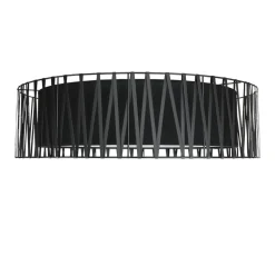 TK Lighting Deckenleuchte MINA Schwarz Stoff Wohnzimmer Lampe* Deckenleuchten|Flurlampen