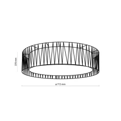 TK Lighting Deckenleuchte MINA Schwarz Stoff Wohnzimmer Lampe* Deckenleuchten|Flurlampen