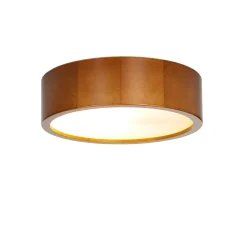 Best Lamkur Deckenleuchte mit Holz Zimmerlampe Wohnzimmer rund