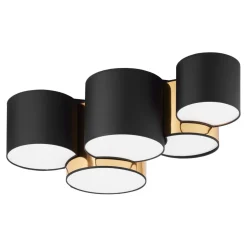 TK Lighting Deckenleuchte Modern 5-flammig Schwarz Gold blendarm E27* Deckenleuchten|Bürolampen