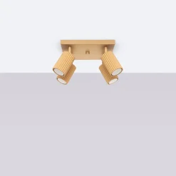 Sollux Deckenleuchte Modern 4-flammig GU10 B: 25 cm klein schwenkbar* Wohnzimmerlampen|Metall Lampen