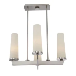 Discount Elstead Deckenleuchte Modern in Nickel Weiß Höhe verstellbar