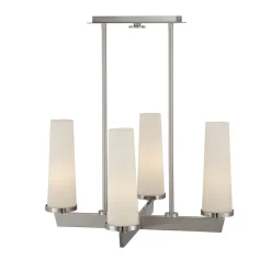 Discount Elstead Deckenleuchte Modern in Nickel Weiß Höhe verstellbar