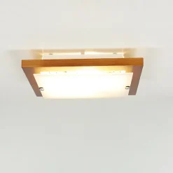 Clearance Lamkur Deckenleuchte Modern Wohnzimmer Holz quadratisch