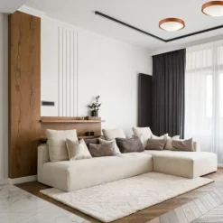 Online Lamkur Deckenleuchte Modern Wohnzimmer Holz rustikal rund