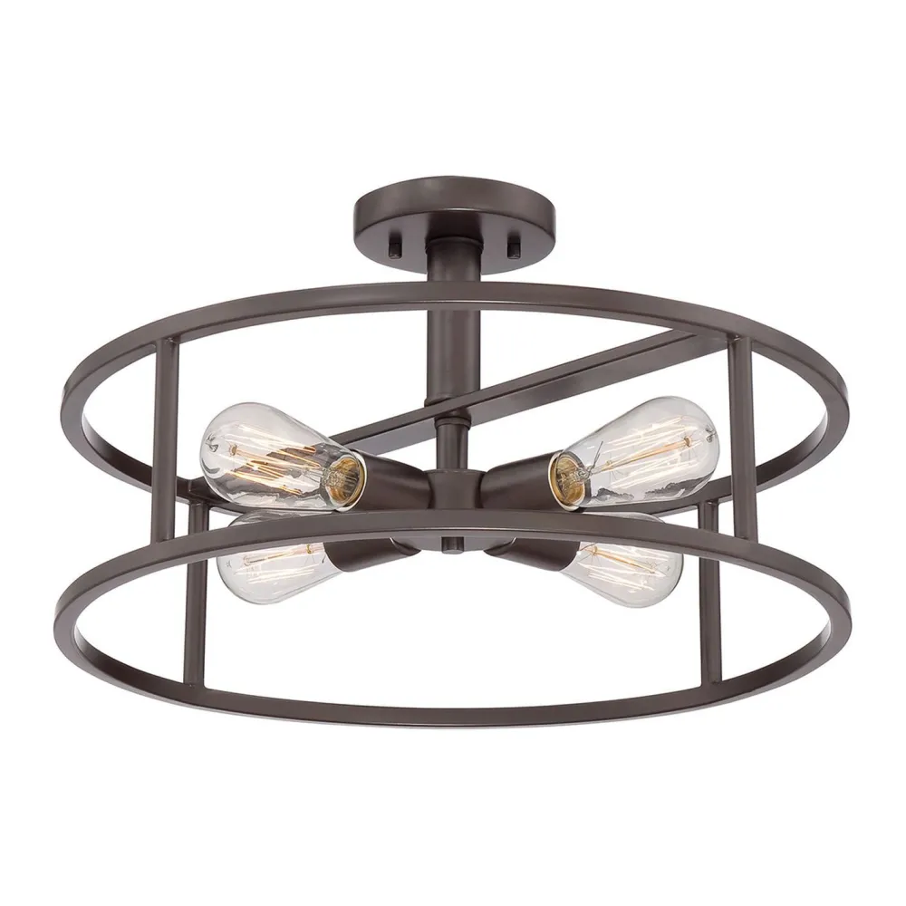 New Elstead Deckenleuchte PEROY Bronze Ø46cm kürzbar Lampe