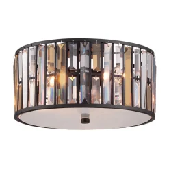 Elstead Deckenleuchte PRISM Silber Ø42cm Jugendstil Lampe* Deckenleuchten|Flurlampen