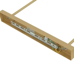 Novecento Deckenleuchte Rauchglas Metall 87 cm lang Creme Gold 10x G9* Glaslampen|Metall Lampen