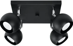 Sollux Deckenleuchte Retro Schwarz GU10 FAVONIA Wohnzimmer* Deckenleuchten|Flurlampen