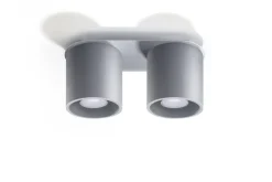 Sollux Deckenleuchte RODA in Grau 2-flmg* Deckenleuchten|Flurlampen