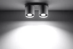 Sollux Deckenleuchte RODA in Grau 2-flmg* Deckenleuchten|Flurlampen