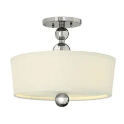 Elstead Deckenleuchte ROMINA in Nickel 3-flmg Ø38cm Lampe* Deckenleuchten|Wohnzimmerlampen