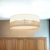 TK Lighting Deckenleuchte rund Ø 45 cm Boho Style 3x E27 Stoff Jute* Deckenleuchten|Flurlampen