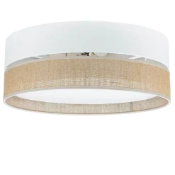 TK Lighting Deckenleuchte rund Ø 45 cm Boho Style 3x E27 Stoff Jute* Deckenleuchten|Flurlampen