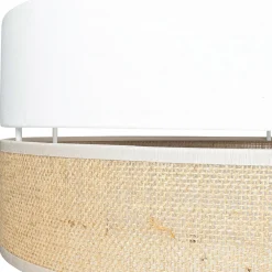 TK Lighting Deckenleuchte rund Ø 45 cm Boho Style 3x E27 Stoff Jute* Deckenleuchten|Flurlampen