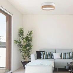 TK Lighting Deckenleuchte rund Ø 45 cm Boho Style 3x E27 Stoff Jute* Deckenleuchten|Flurlampen