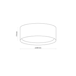 TK Lighting Deckenleuchte rund Ø 60 cm Boho Style Jute wohnlich