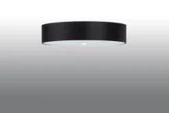 Sollux Deckenleuchte rund Ø 60 cm blendarm Stoff Glas 5x E27* Stofflampen|Moderne Lampen