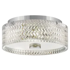 Elstead Deckenleuchte rund Ø 30,5 cm Chrom E27 Kristall Schirm* Deckenleuchten|Flurlampen