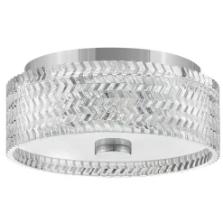 Elstead Deckenleuchte rund Ø 30,5 cm Chrom E27 Kristall Schirm* Deckenleuchten|Flurlampen