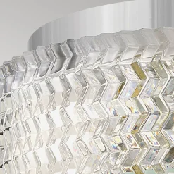 Elstead Deckenleuchte rund Ø 30,5 cm Chrom E27 Kristall Schirm* Deckenleuchten|Flurlampen