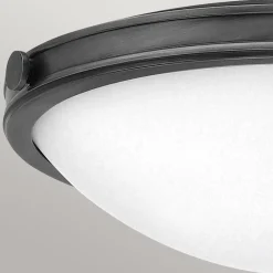 Elstead Deckenleuchte rund Ø 48,3 cm Schwarz Weiß Metall Glas* Deckenleuchten|Flurlampen