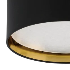 Sale TK Lighting Deckenleuchte rund Ø 45 cm Schwarz Gold blendarm 4x E27