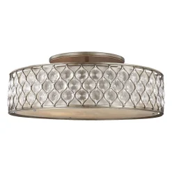 Elstead Deckenleuchte rund 76 cm in Silber Metall Kristall* Deckenleuchten|Flurlampen