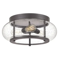 Elstead Deckenleuchte rund Ø41cm Industrial Glas Metall FELI* Deckenleuchten|Bürolampen