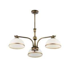 Jupiter Deckenleuchte SARAI Glas Metall Ø68cm 3xE27 Lampe* Deckenleuchten|Esszimmer Lampen