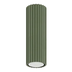 Clearance Sollux Deckenleuchte schmal Ø 6,5 cm H: 40 cm Aluminium in Grün GU10