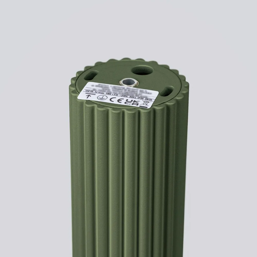 Clearance Sollux Deckenleuchte schmal Ø 6,5 cm H: 40 cm Aluminium in Grün GU10