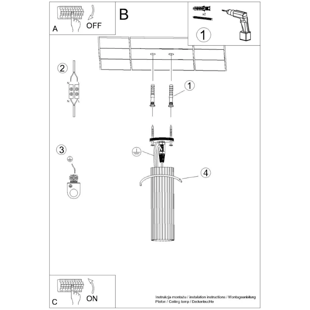 Clearance Sollux Deckenleuchte schmal Ø 6,5 cm H: 40 cm Aluminium in Grün GU10