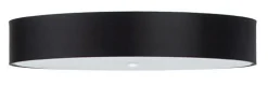 Sollux Deckenleuchte Schwarz Ø 80 cm rund Stoff Glas 6x E27* Stofflampen|Moderne Lampen