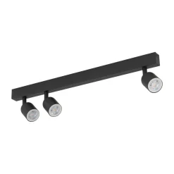 TK Lighting Deckenleuchte Schwarz 74 cm lang GU10 Metall 3-flammig* Deckenleuchten|Flurlampen