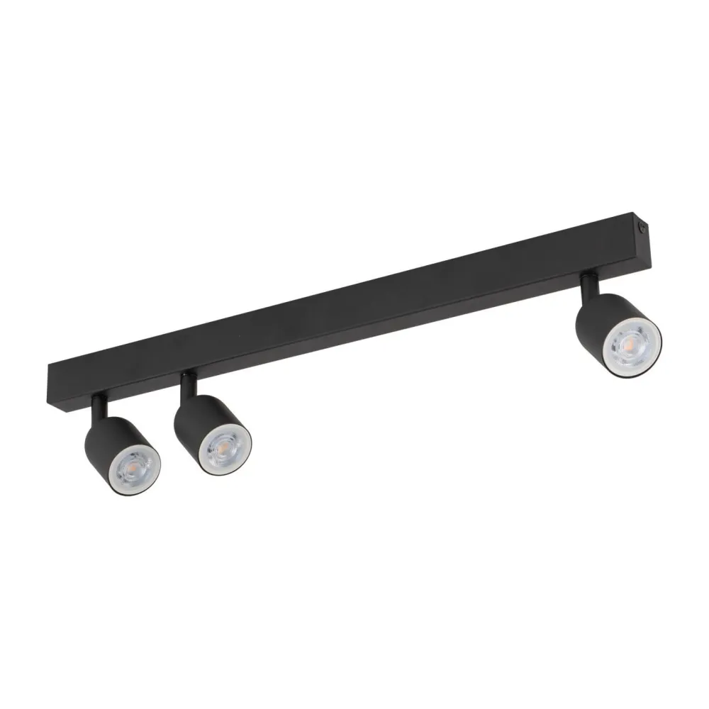 TK Lighting Deckenleuchte Schwarz 74 cm lang GU10 Metall 3-flammig* Deckenleuchten|Flurlampen