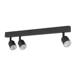 TK Lighting Deckenleuchte Schwarz 74 cm lang GU10 Metall 3-flammig* Deckenleuchten|Flurlampen