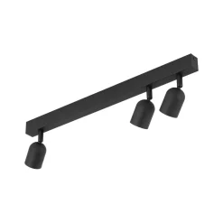 TK Lighting Deckenleuchte Schwarz 74 cm lang GU10 Metall 3-flammig* Deckenleuchten|Flurlampen