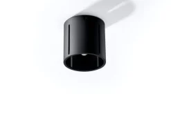 Discount Sollux Deckenleuchte Schwarz klein Ø 10 cm Metall G9 Spot