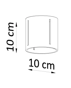 Discount Sollux Deckenleuchte Schwarz klein Ø 10 cm Metall G9 Spot