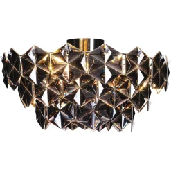 Best By Rydéns Deckenleuchte Schwarz Kristall 51 cm breit 3x E27