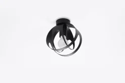 Sollux Deckenleuchte Schwarz Kugel Ø 16 cm klein E27 Modern* Deckenleuchten|Flurlampen