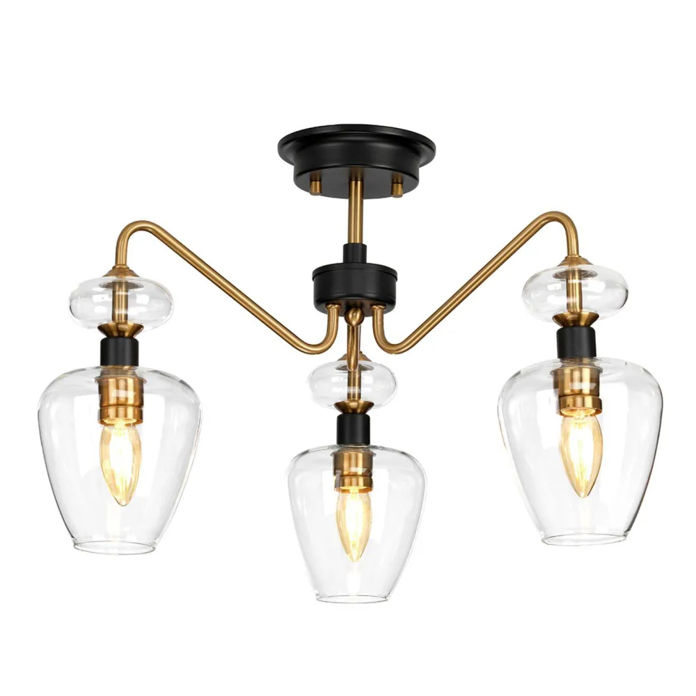 New Elstead Deckenleuchte Schwarz Messing Esszimmer Wohnzimmer