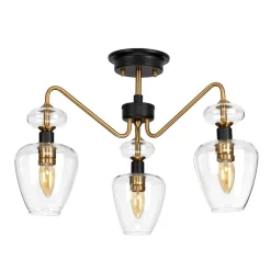 New Elstead Deckenleuchte Schwarz Messing Esszimmer Wohnzimmer