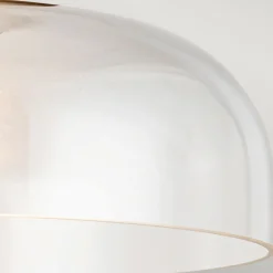 Discount Elstead Deckenleuchte Schwarz Metall Glas D: 30,5 cm rund E27