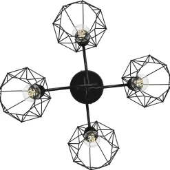 Sale Luminex Deckenleuchte Schwarz Metall Retro E27 ARIYAN