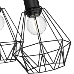 Sale Luminex Deckenleuchte Schwarz Metall Retro E27 ARIYAN